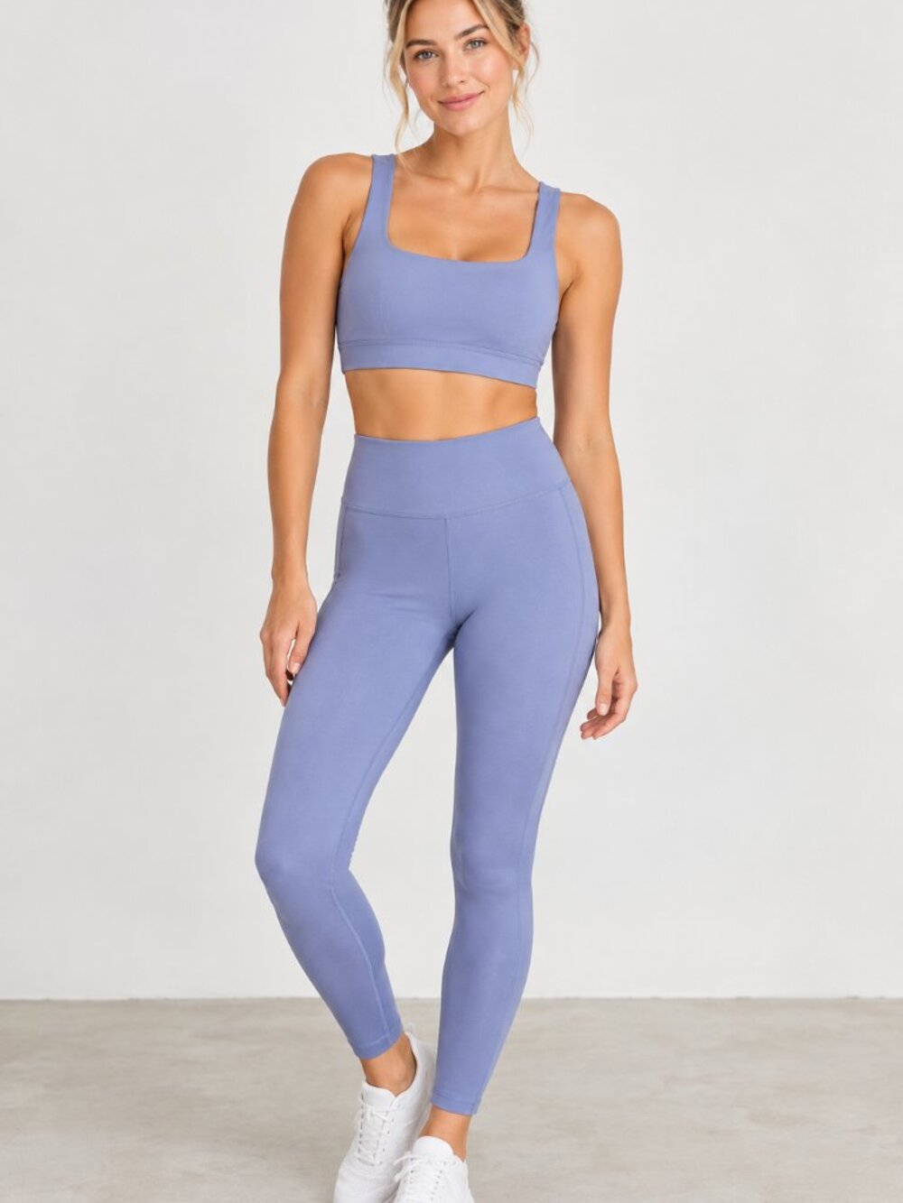 Madewell MWL 2 piece Periwinkle Purple Leggings & Sports Bra Set – Size M
